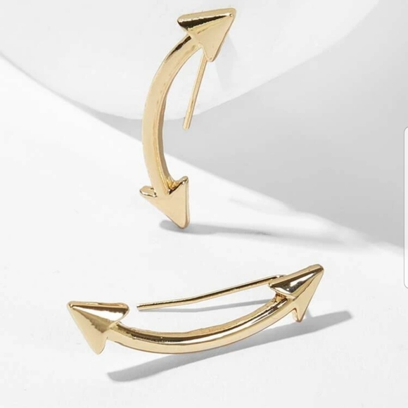 *Helene* Arrow Crawler Earrings - Picture 3 of 4